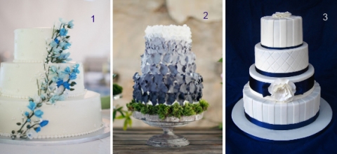 blue wedding cakes