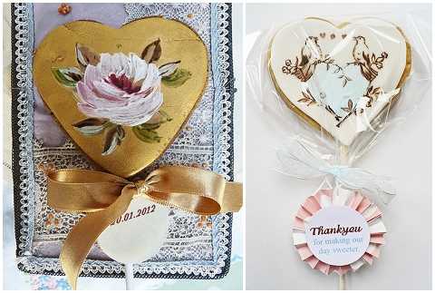 handpainted wedding favour