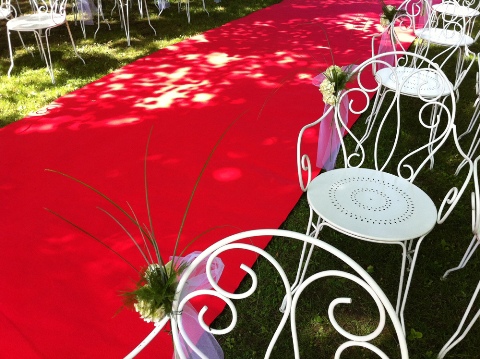 red carpet wedding france