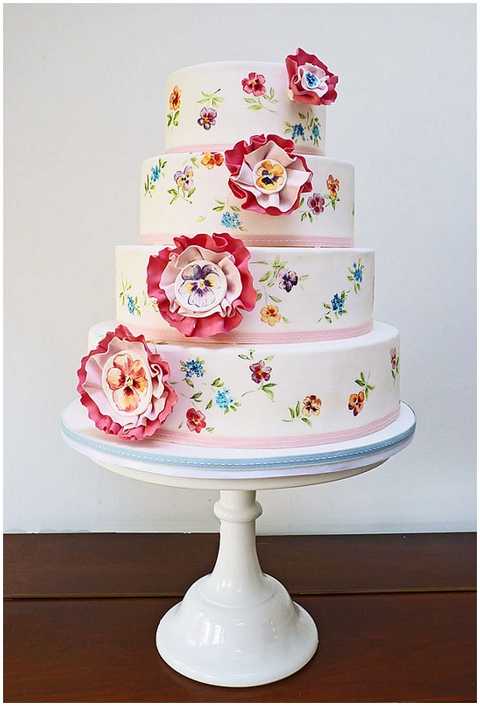 shabby chic wedding cake