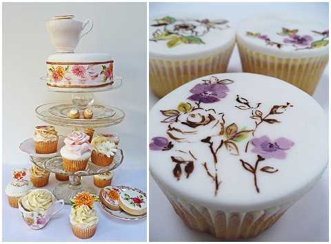 vintage wedding cupcakes