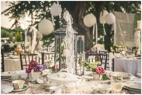 outdoor wedding reception