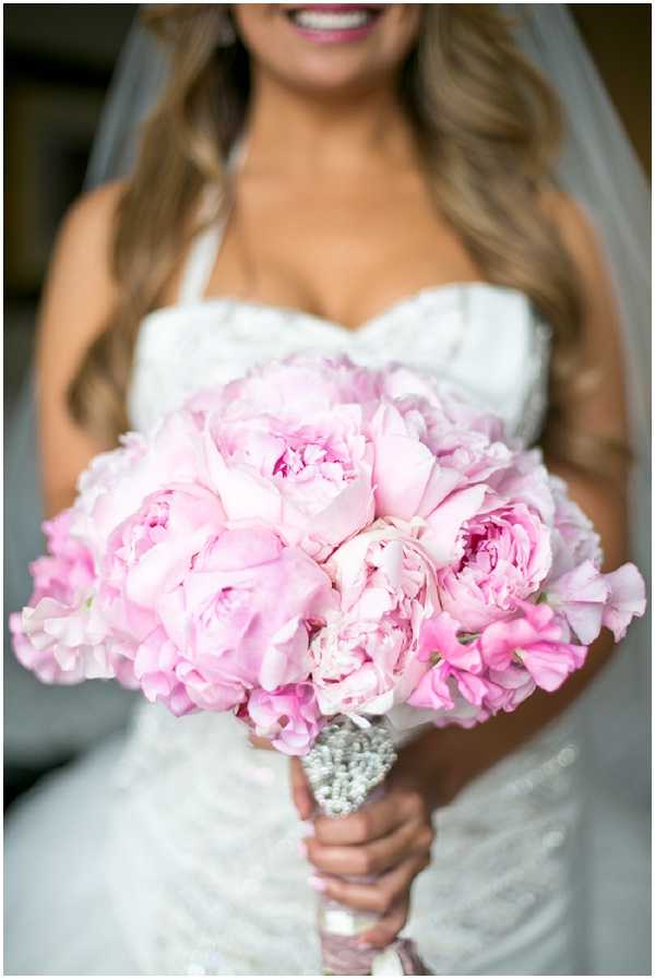 pink wedding flowers