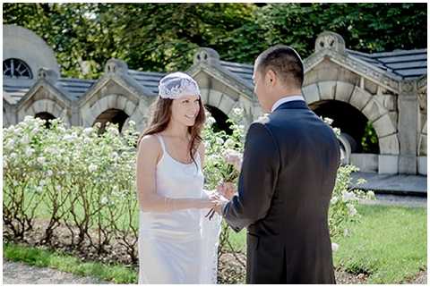 skull cap wedding veil