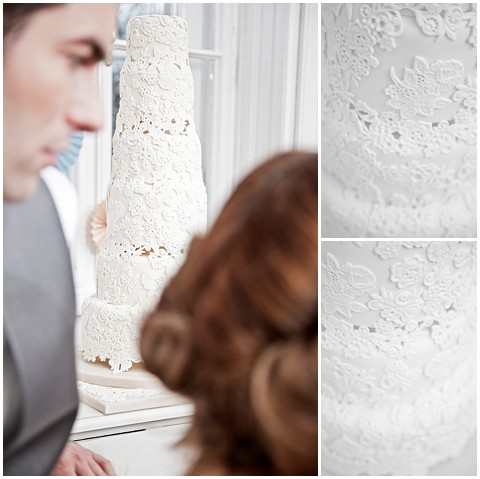 Events with love lace wedding cake