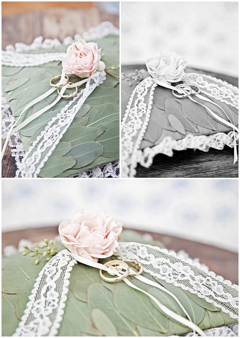 Events with love leaf ring pillow