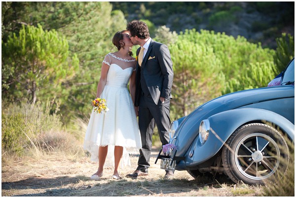 love bug wedding car