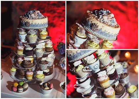 provence wedding cupcake tower