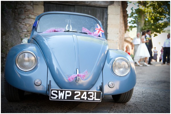 retro beetle wedding car