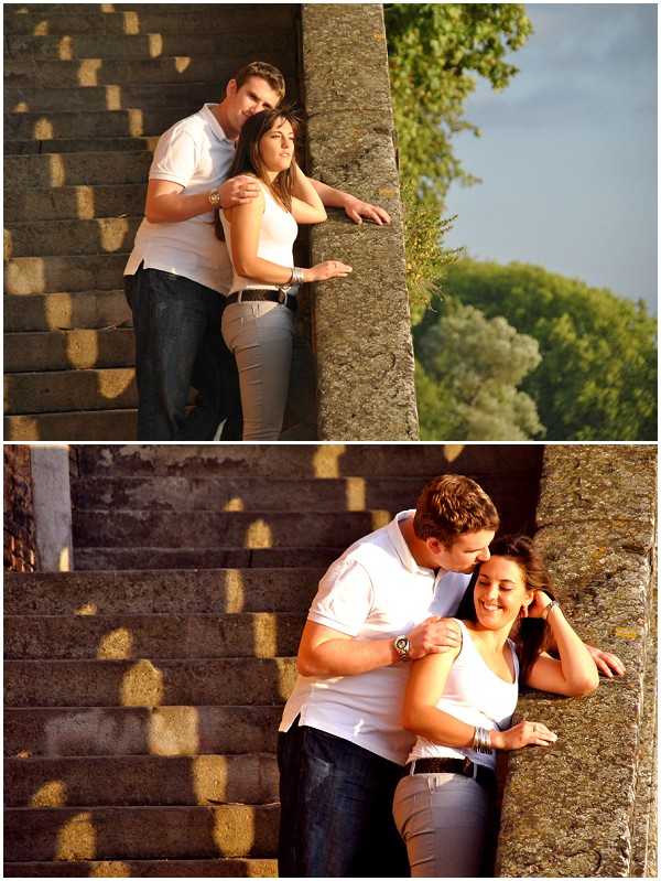 couple in love stairs