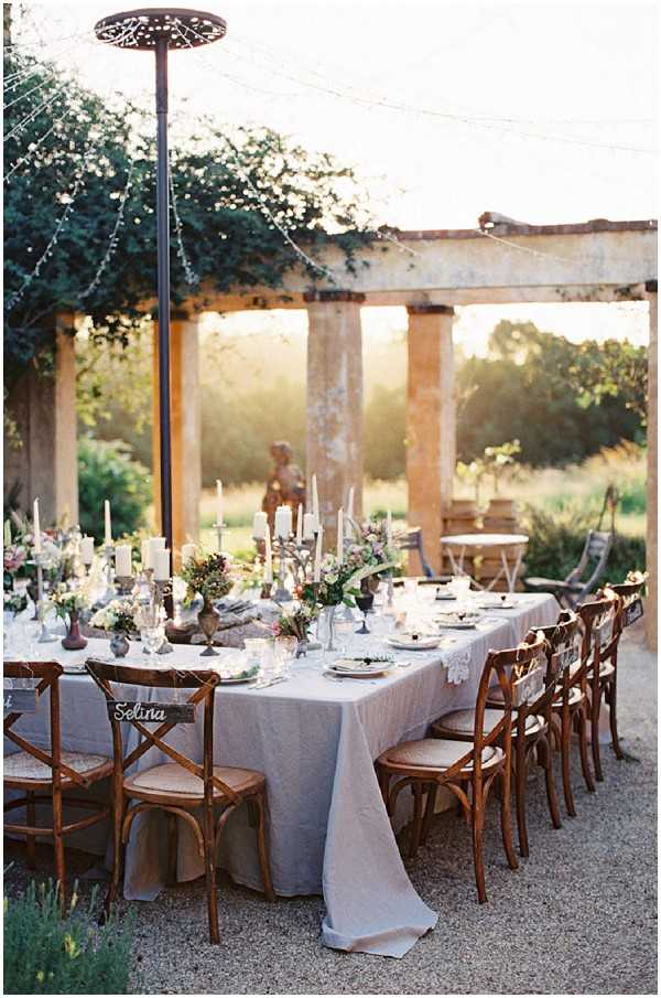 outdoor wedding reception