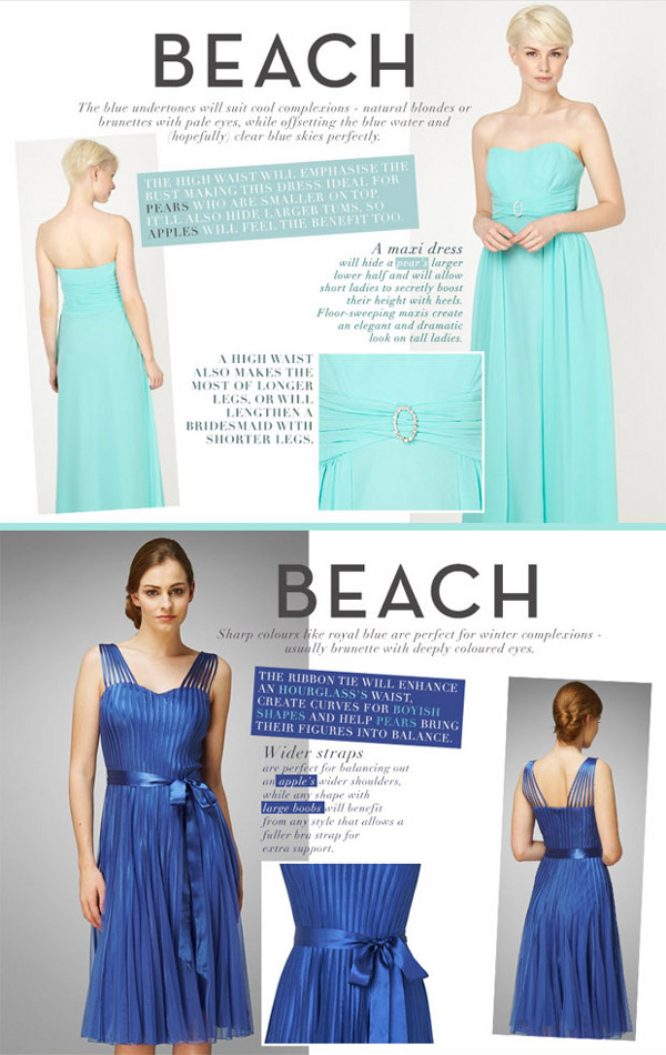 beach inspired bridesmaid dresses
