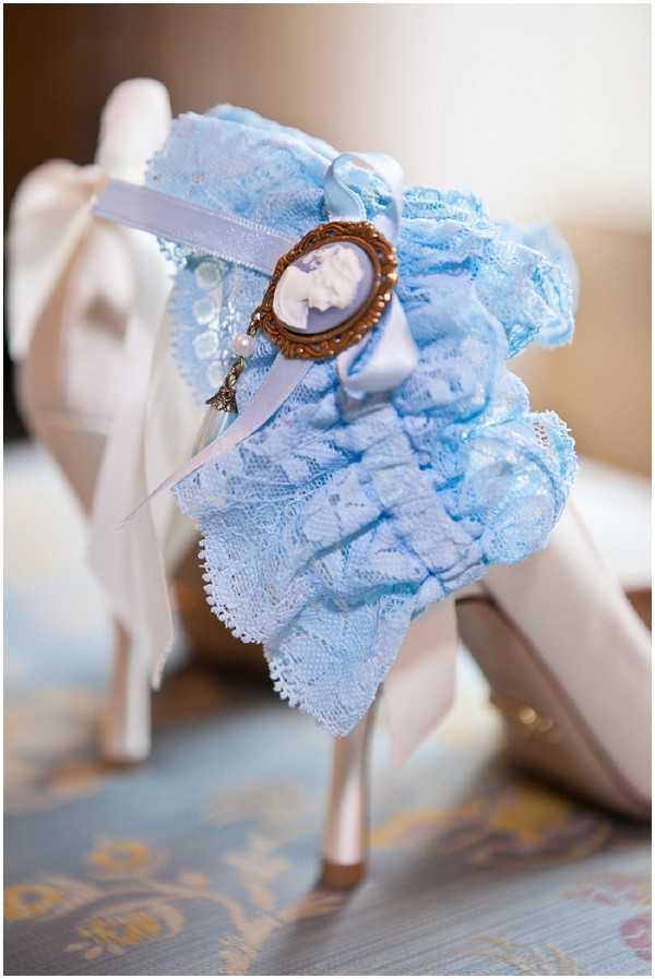 blue wedding garter