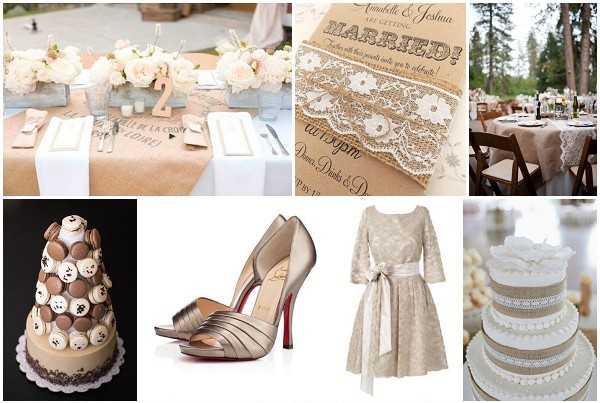 burlap lace wedding ideas