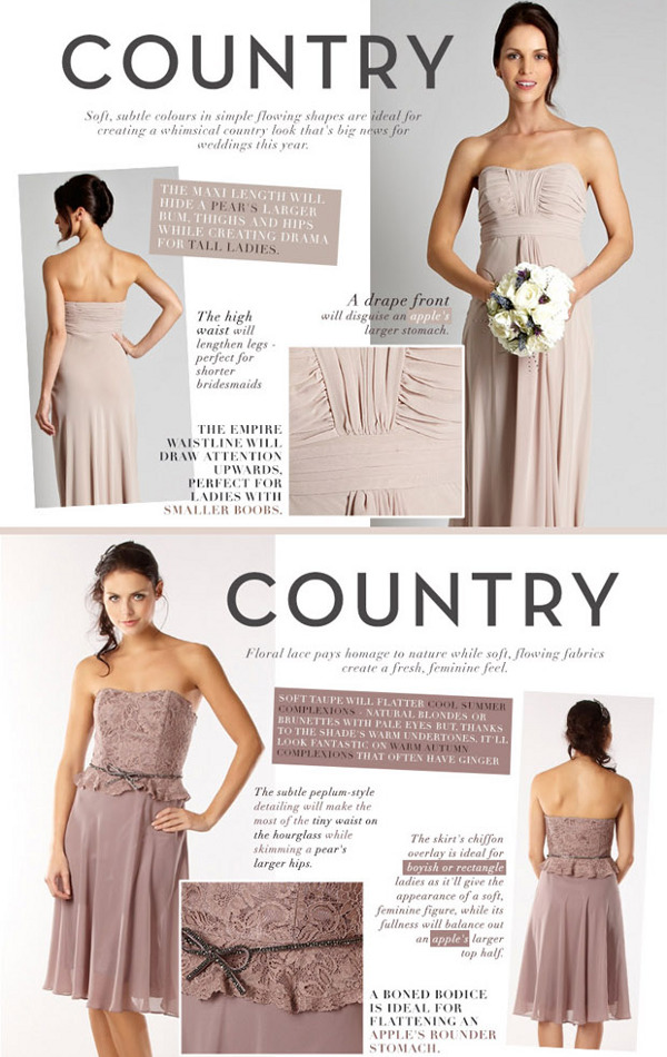 country style bridesmaid dresses