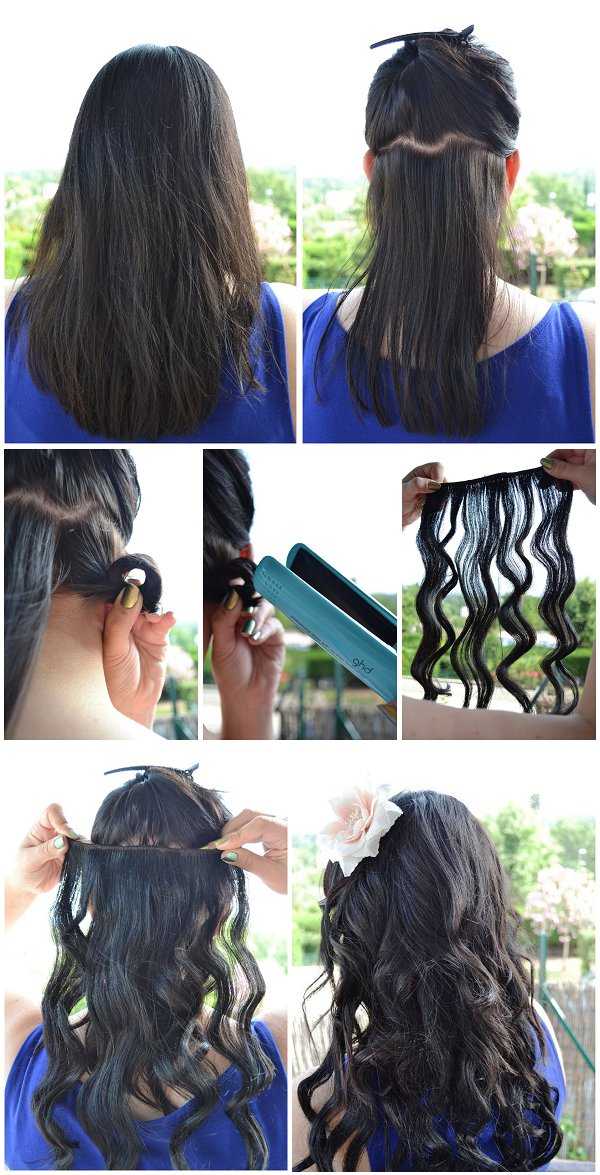 diy beach curls straighteners