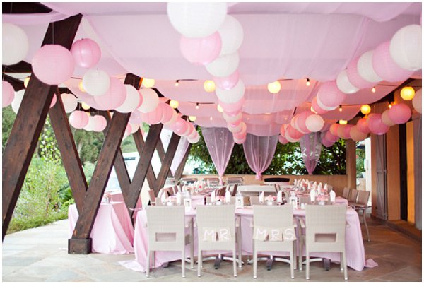 pink white wedding celebrations