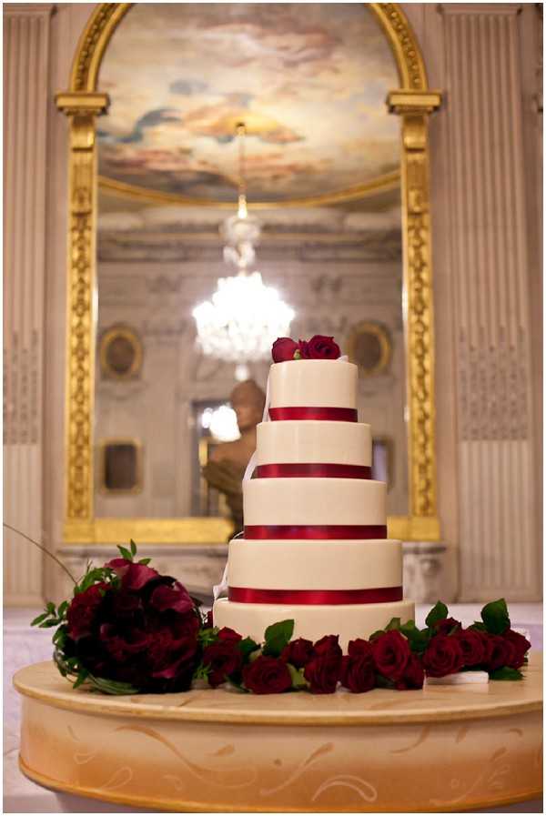 red white wedding cake paris