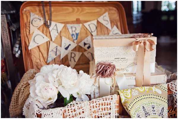 vintage wedding card box