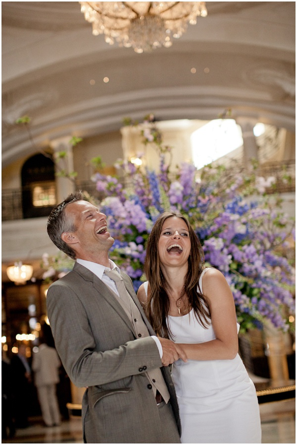 couple laughing | Photography © Katy Lunsford on French Wedding Style Blog