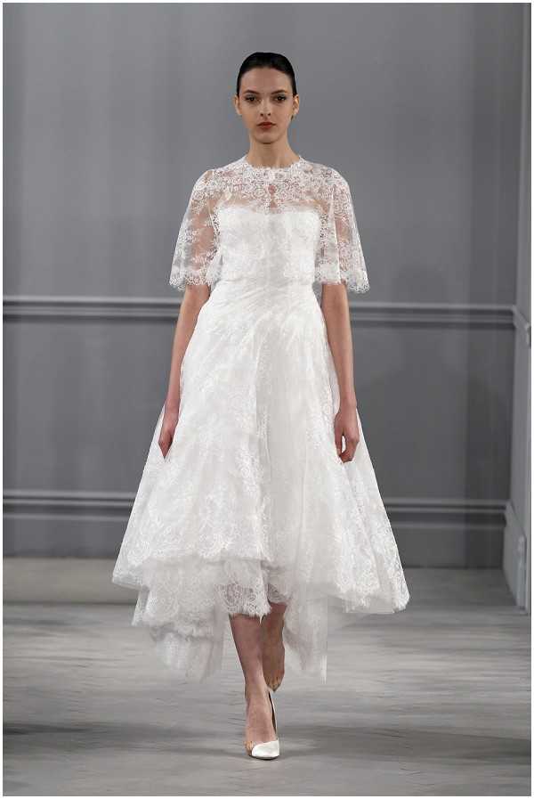 mid calf lace wedding dress on French Wedding Style Blog