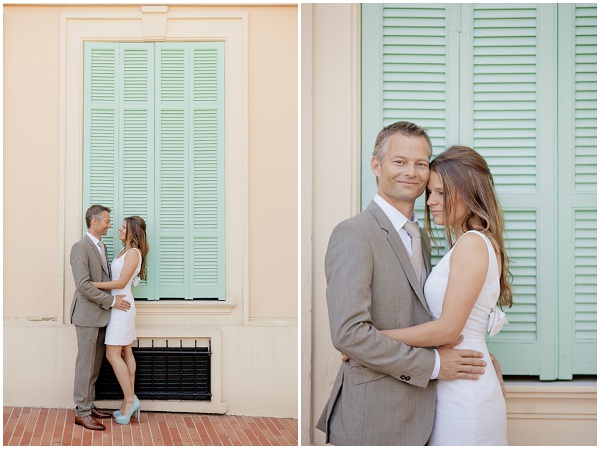 Mint Green Shutters in Monaco | Photography © Katy Lunsford on French Wedding Style Blog