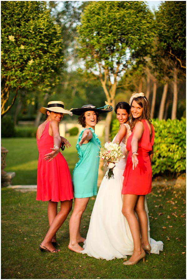 multi coloured bridesmaids
