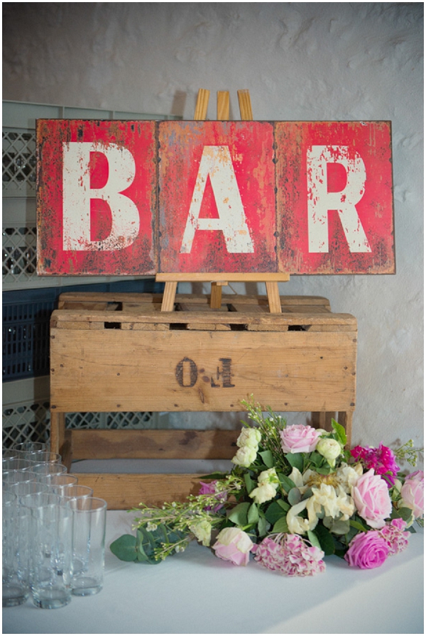 wedding bar sign