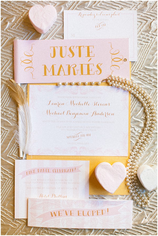just married stationery