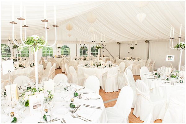 classic white wedding marquee