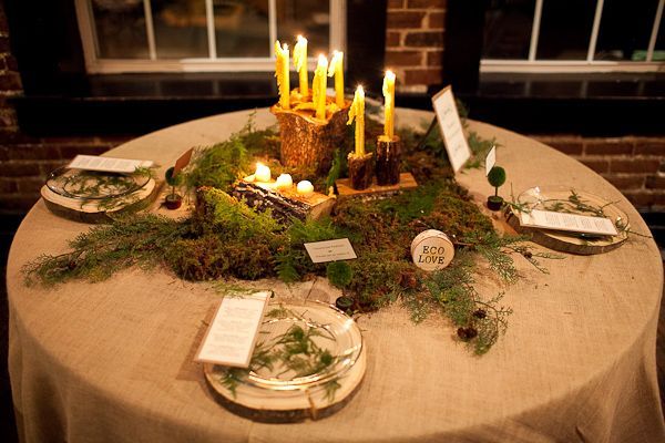 moss romantic table