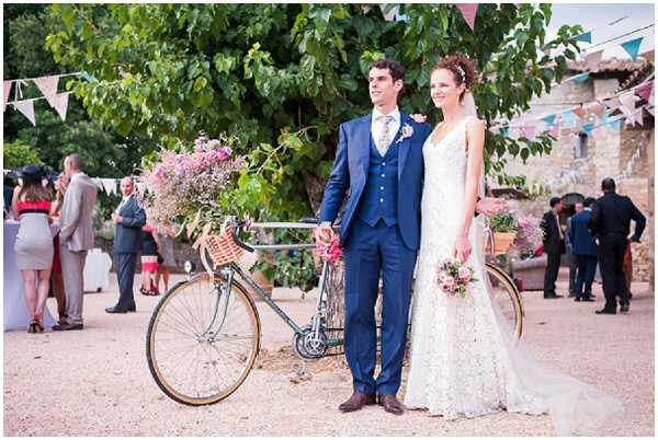 tandem bike wedding