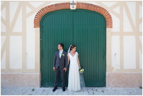 green door wedding backdrop