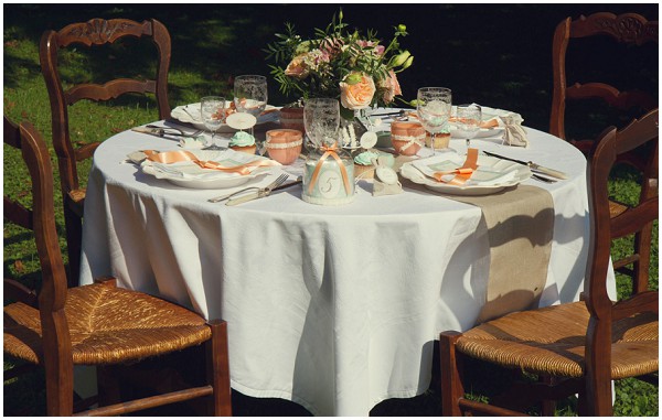rustic garden wedding table
