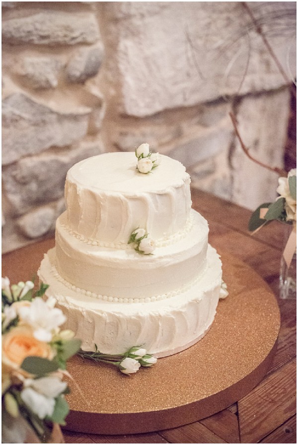 rustic white wedding cake