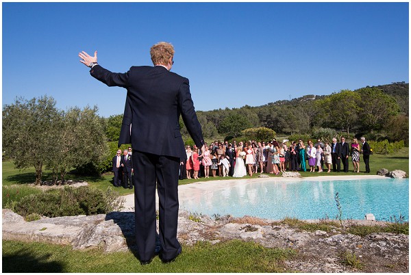 wedding by swimming pool