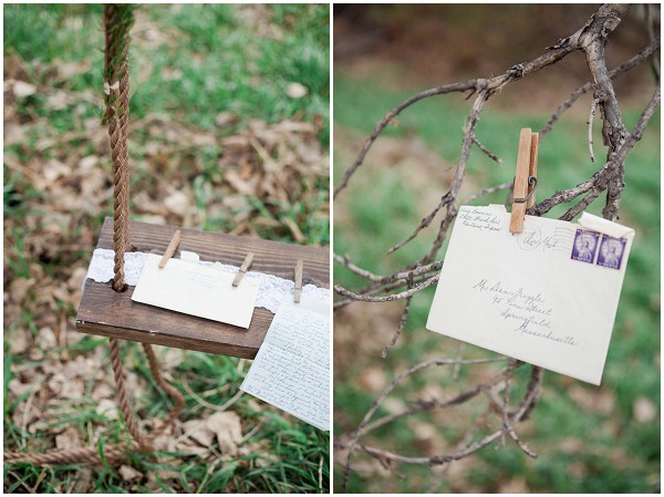 vintage love letters as wedding props 