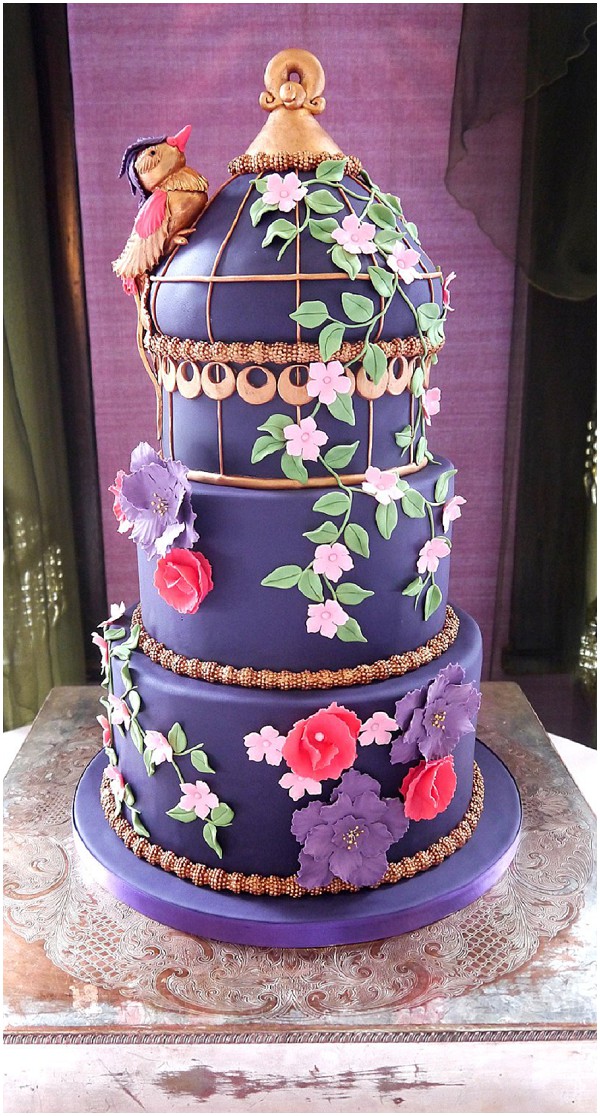 2014 wedding cake trends purple