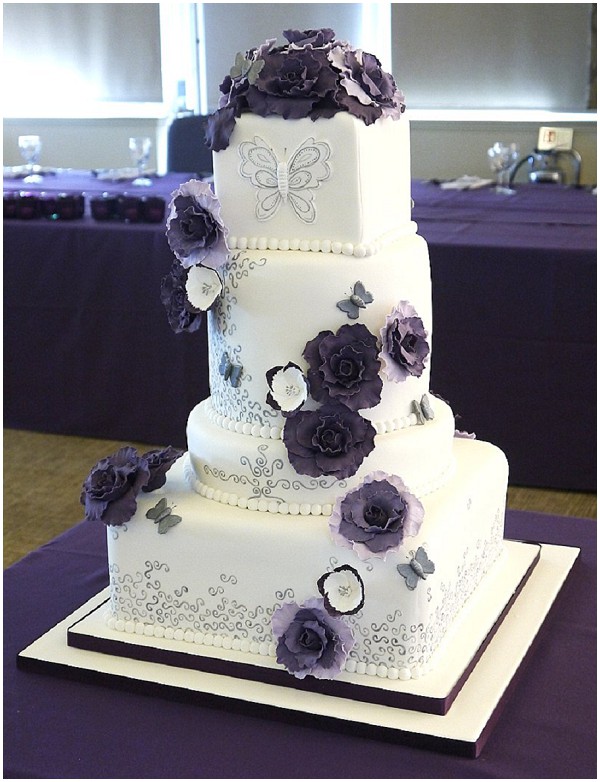 2014 wedding cake trends radiant-orchid