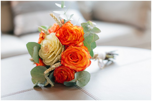 orange wedding flowers