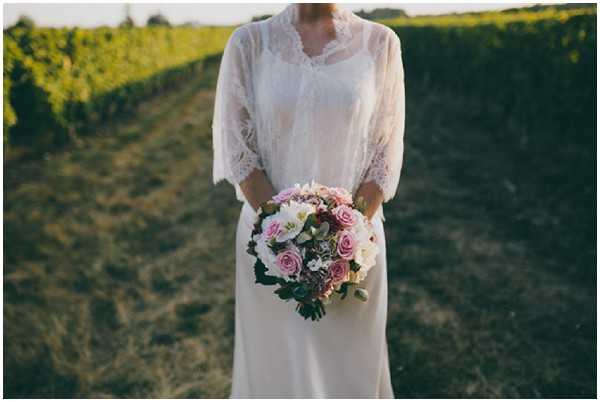 Rustic wedding flowers with Delphine Manivet Dress