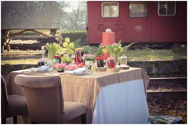 vintage train wedding