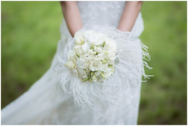 white whimsical bouquet