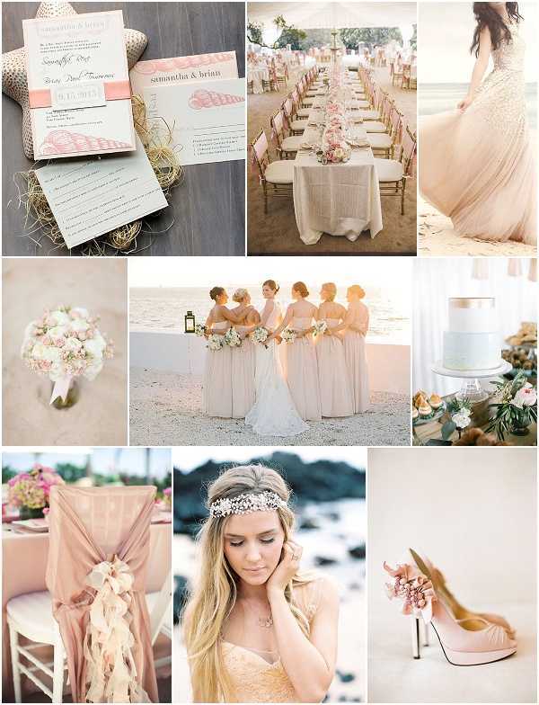 blush beach wedding inspiration