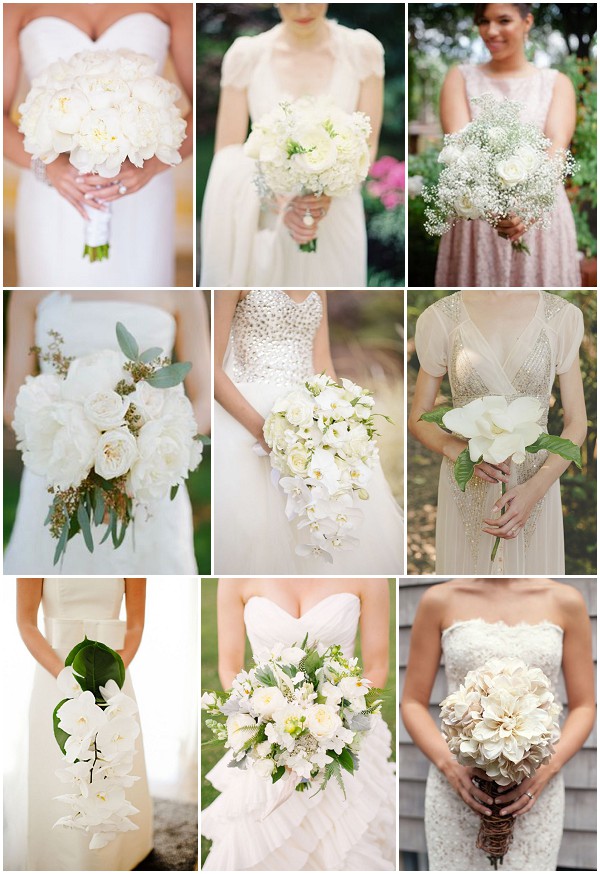 white wedding bouquet ideas