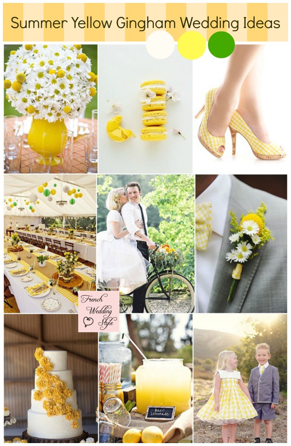 Summer yellow gingham wedding ideas