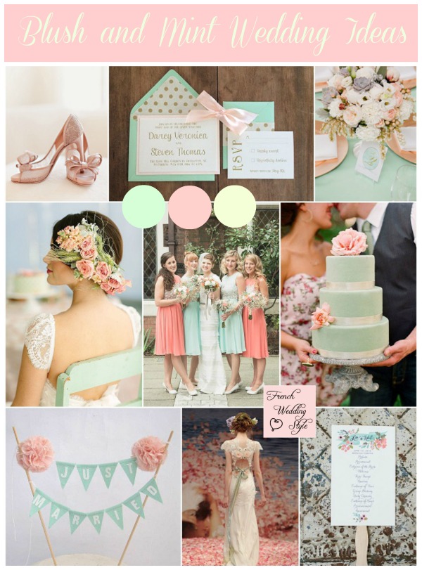 blush mint wedding ideas