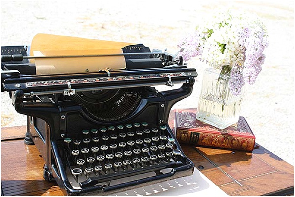wedding typewriter