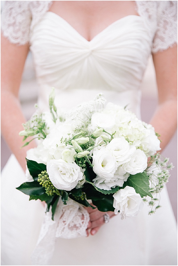 white small wedding bouquet