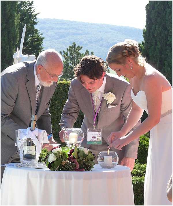 Lighting the Unity candles